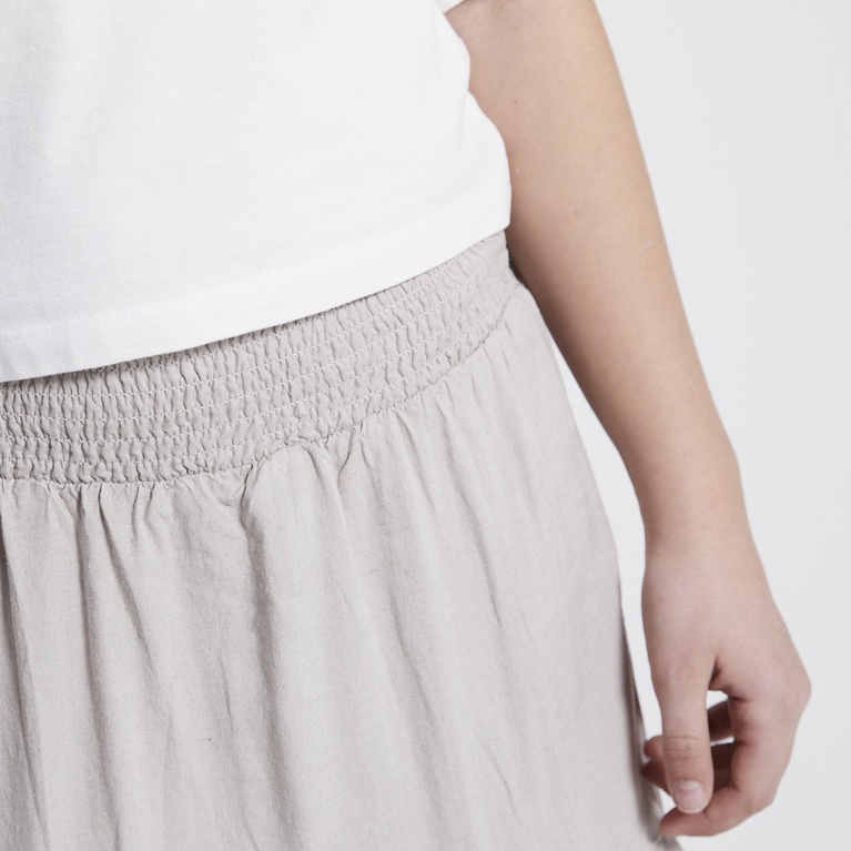 Linen blend maxi skirt "Luciana"  Beige